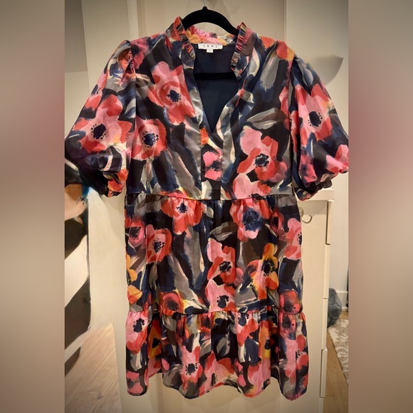 THML Dress - Florals and Navy - Picture 1 of 5